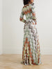 Striped crochet-knit maxi dress