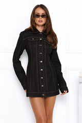 Rider Denim Mini Dress Dark Denim