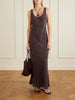 Printed silk-crepe maxi dress