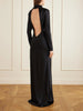 Gio open-back silk-cloqué maxi dress