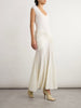 Ruched wool maxi dress
