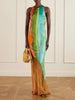 Formentera printed silk-blend maxi dress