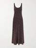 Printed silk-crepe maxi dress