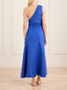 Seahorse embroidered linen maxi dress