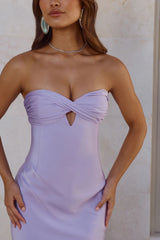 Silken Aurora Strapless Maxi Dress Lilac