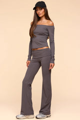 Tezia Off Shoulder Long Sleeve Top