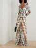Striped crochet-knit maxi dress