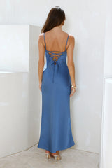 Lovely Layers Satin Maxi Dress Ink
