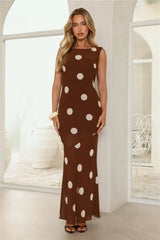 Viral Mode Maxi Dress Brown