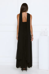 Soirée Glow Strapless Maxi Dress Black