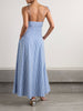 High Garden pleated striped poplin maxi dress