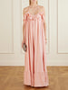 Ruffled striped cotton maxi dress